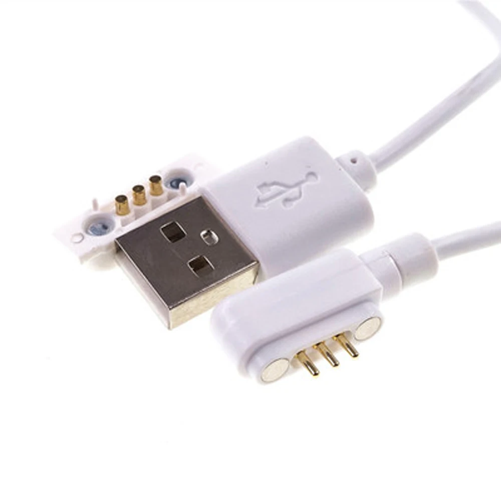 Магнитный USB-кабель PogoPin, 1 шт., 3 контакта, 1 м