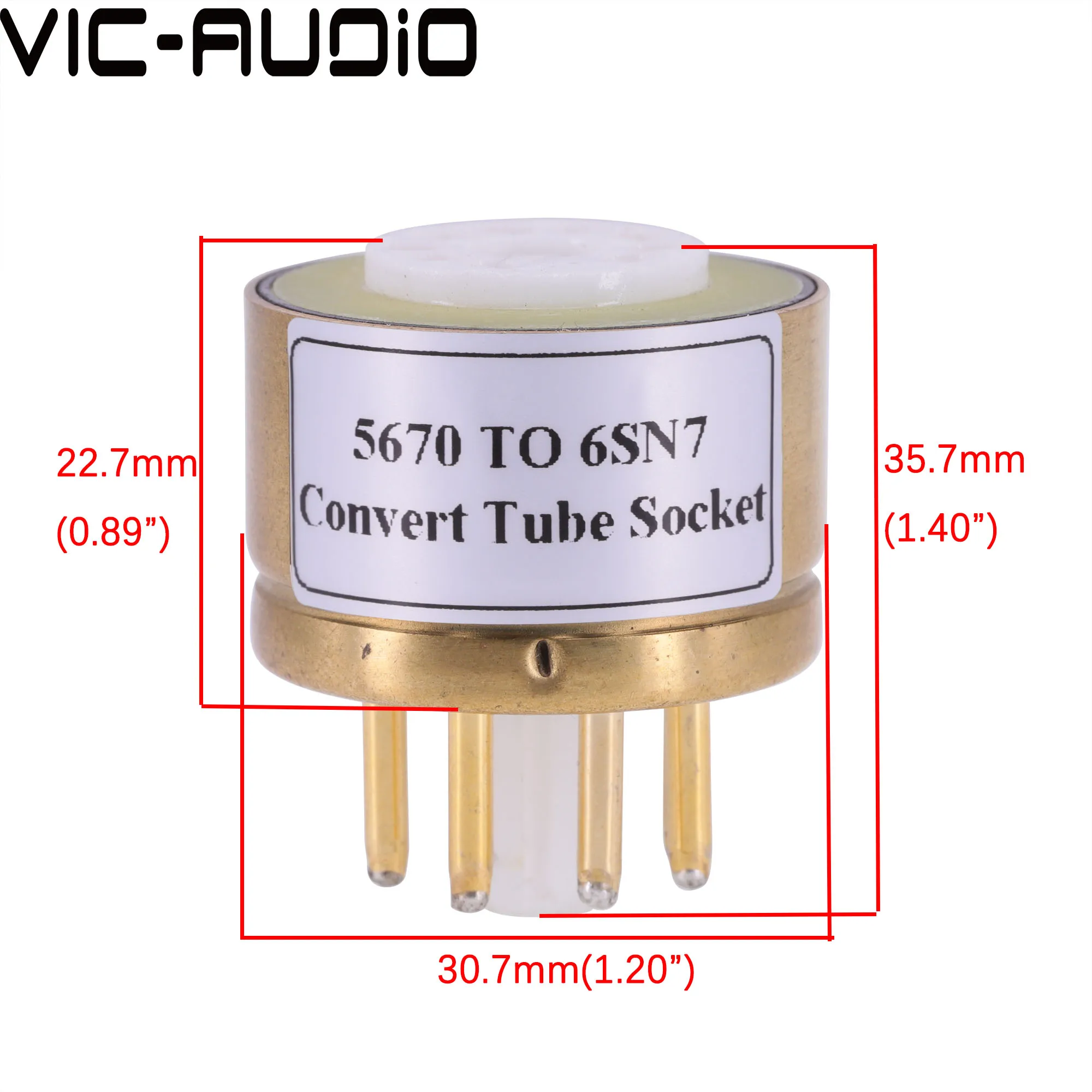 1PC 9Pin TO 8Pin Tube Socket 6N3 5670 TO 6SN7 6SL6 6N8P Electron Tube DIY Audio Vintage Amplifier Converter Adapter Socket