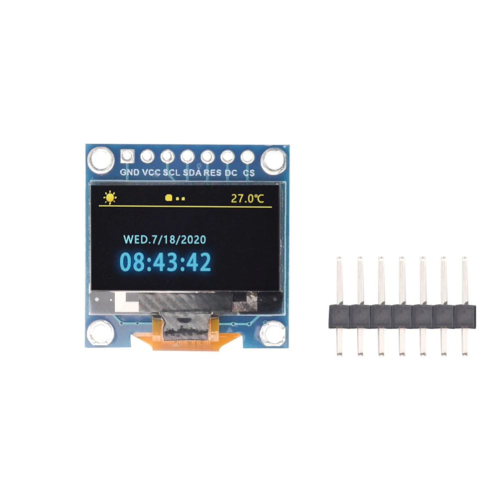 6/7 Pin 0.96 "SSD1315 biały/niebieski/żółty niebieski 0.96 cala OLED 128X6 4 moduł wyświetlacza OLED 0.96" IIC I2C Communicate dla Arduino