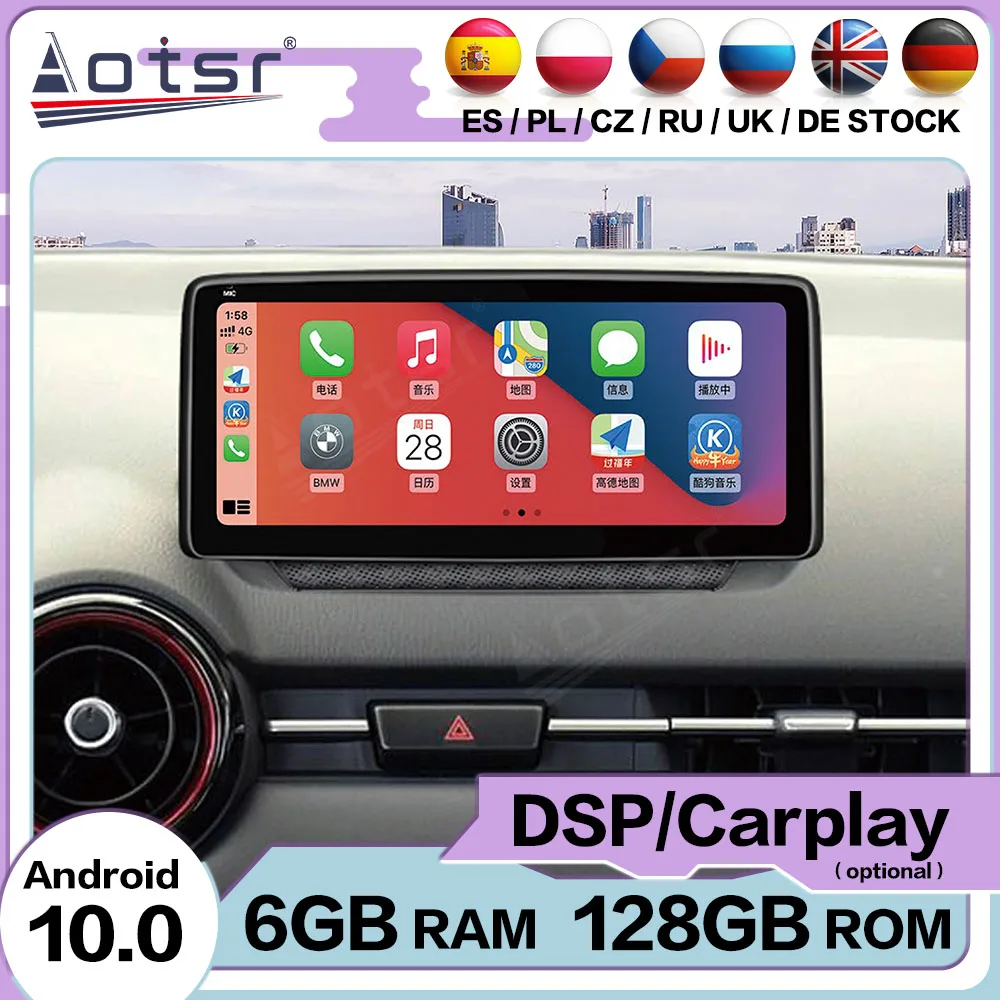 128GB Carplay Android 10 Player Auto For MAZDA CX-3 2018 2019 2020 2021 GPS Navigation Stereo Car Radio Receiver Head Unit