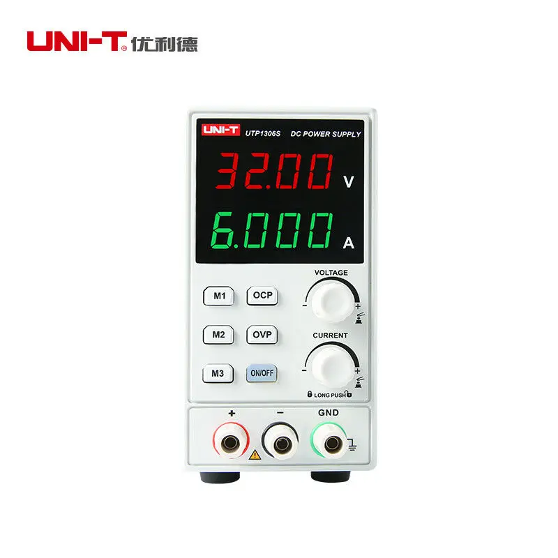 UNI-T-fuente de alimentación de un solo canal UTP1306S, estabilizador, regulador de voltaje, 32V/6A, pantalla de 4bits, instrumento de laboratorio