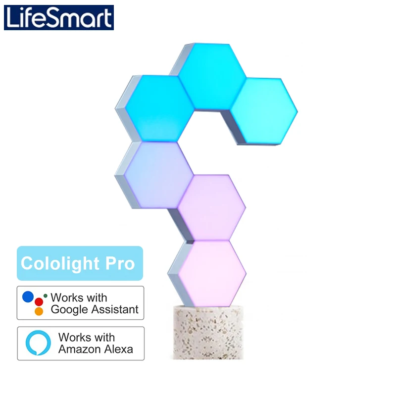 

LifeSmart Cololight PRO Smart Quantum Light Esports Game Decoration DIY Creative Light Kit Stone Base Work with Alexa, Google