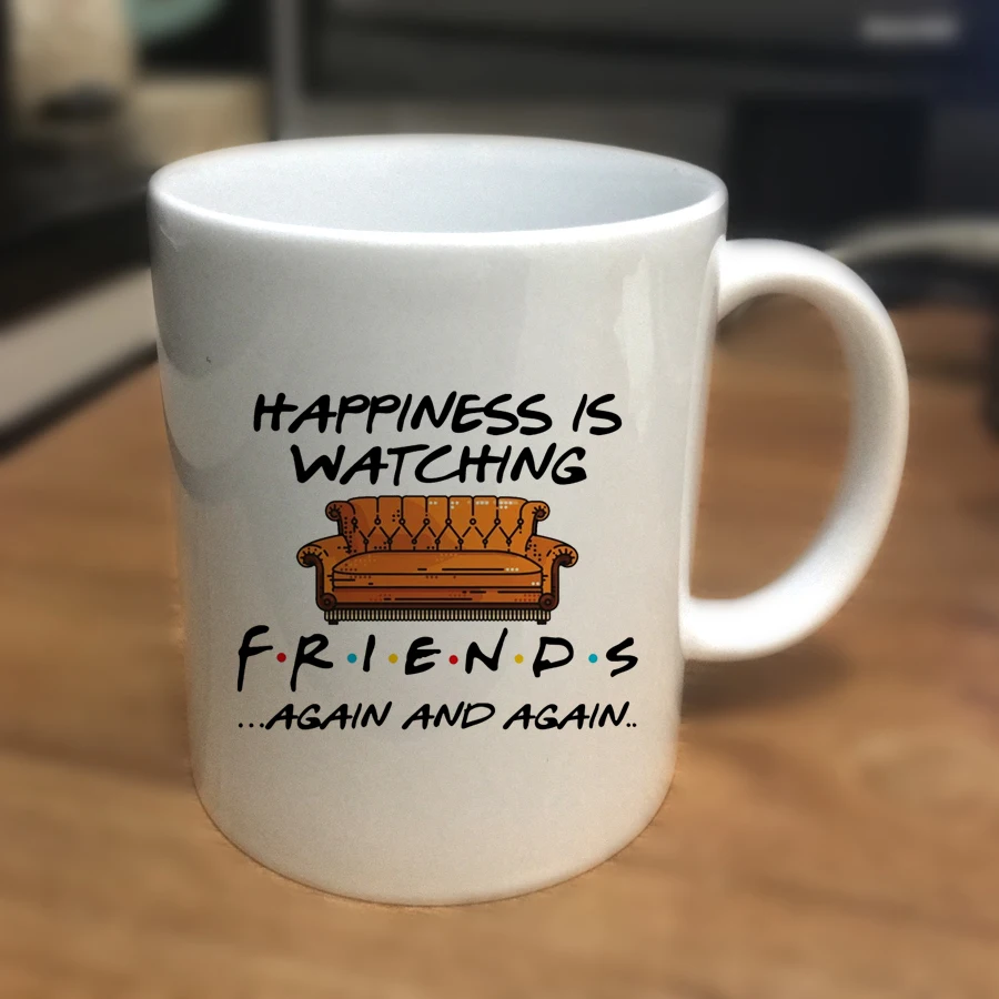 Whitelf Tv Shows Friends Mugs Travel Beer Cup Porcelain Coffee Mug Tea Cup 11oz Ceramic Mugs