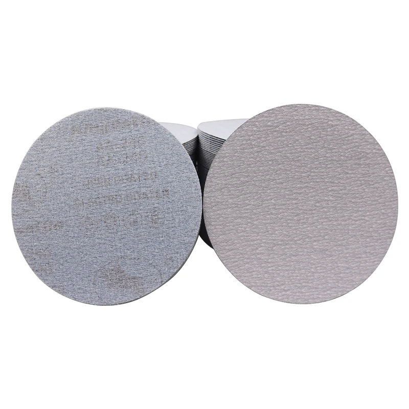 50pcs 5 Inch 125mm White Round Dry Scrub Sandpaper Disk Sand Sheets Grit 60-600 Hook Loop Sanding Disc for Polish