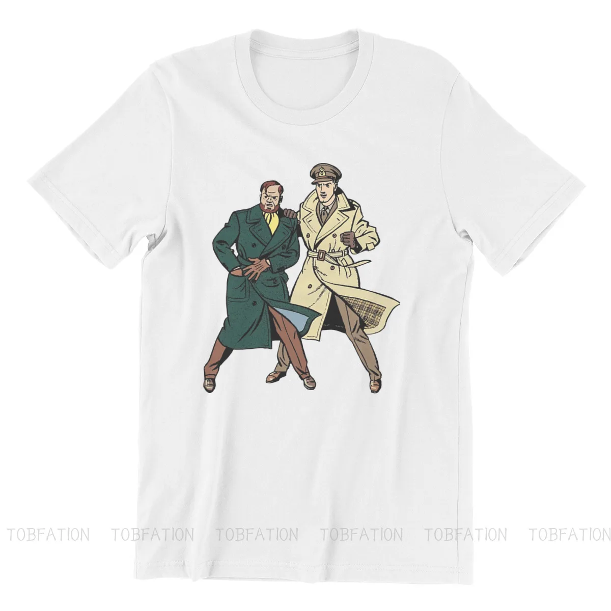 Blake and Mortimer Belgian Comics TShirt for Men The Yellow M La Marque Jaune Soft Leisure Tee T Shirt Novelty Trendy Loose