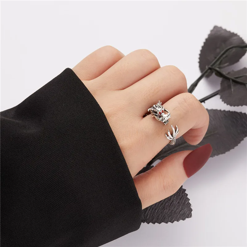 Vintage Chic Katzen-Tier-Knöchelringe für Frauen, Charmante Gothic Punk Frosch-, Hasen-, Oktopus-Offene Fingerringe, Modeschmuck – Detail 5