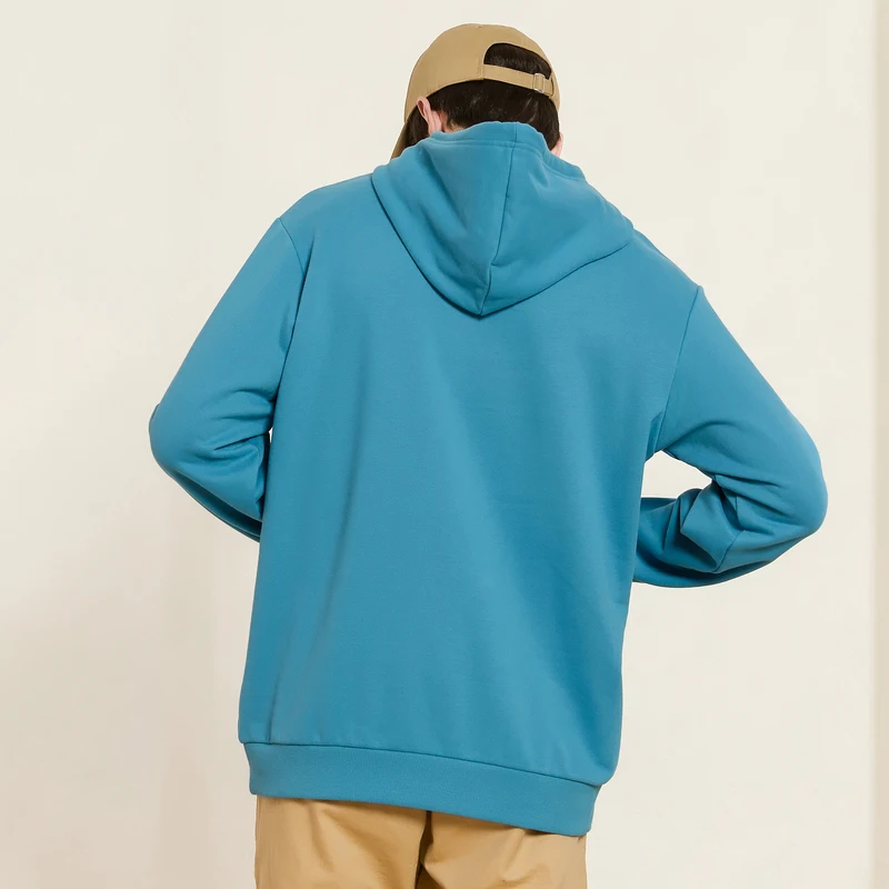 Sudadera de lana con capucha Metersbonwe para hombre, sudadera cálida de terciopelo de color sólido, nuevas camisetas de marca de otoño e invierno