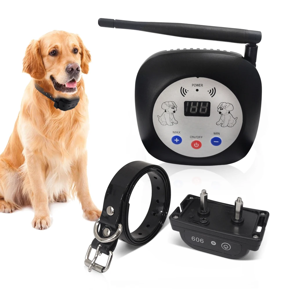 Strong Signal Wireless Dog Electric Fence Smart Training Electric Shock Warning Tone Dog Collar for Pet Dog Training Accessories