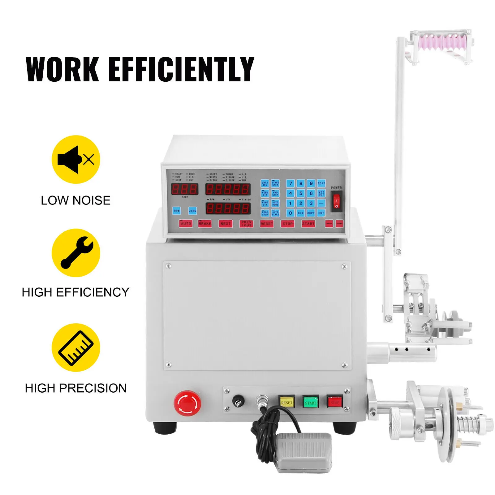 Avvolgitore automatico a spirale VEVOR CNC 6000 cerchi/Min 400W 110V Micro avvolgitore controllato da Computer per filo da 0.03mm - 1.2mm
