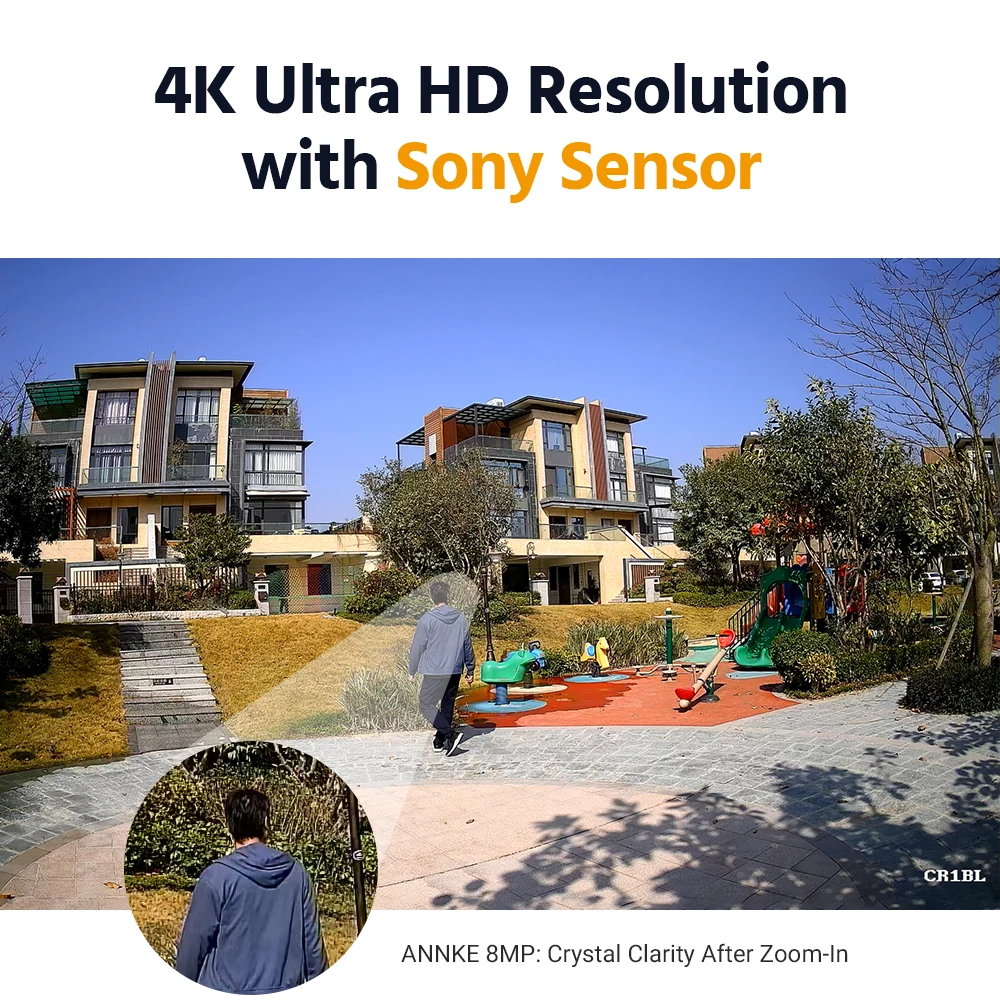 Annke 4k ultra hd sistema de câmera de vigilância de vídeo 8ch 8mp h.265 dvr com 4 pçs 8mp ao ar livre à prova de intempéries kit de câmera de segurança cctv