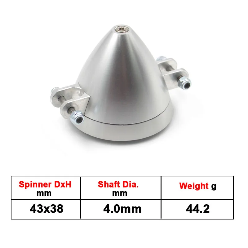 Silber Aluminiumlegierung Klapppropeller Spinner Abdeckung D28 D33 D38 D43 D48mm Wellendurchmesser 3,0/3,17/4,0/5,0 mm für RC Segelflugzeug DIY