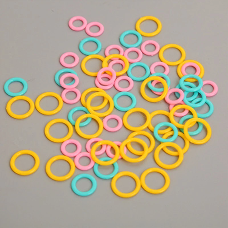 50/100/150pcs Round Marking Circles DIY Craft Tool Knitting Marker Crochet Stitch Marking Ring Sewing Accessories Color Random