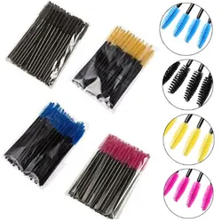 50Pcs Disposable Eyelash Brush Eyebrow Brush Mascara Wands Applicator Spoolers Eyelash Extension Supliess