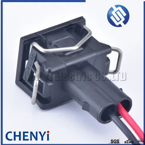 Imagen 2 del producto Boquilla de inyector de combustible EV1 hembra de 2 pines, conector impermeable, carcasa de enchufe para VAG 829441 -1 037906240 106462 -1 con alambre