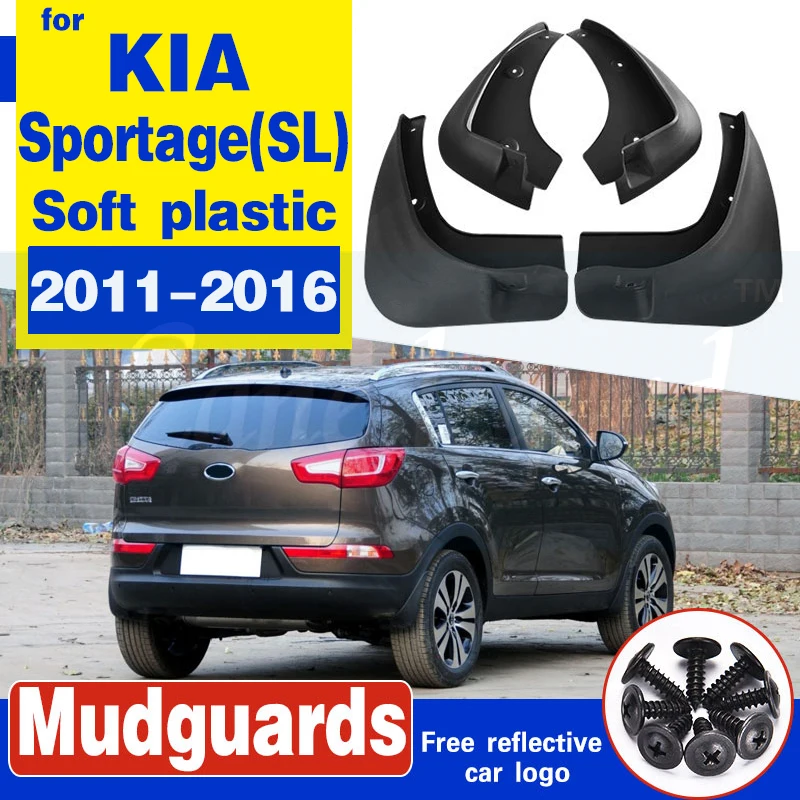 1Set Car Front Rear Mudguards For KIA Sportage (SL) 2011 2012 2013 2014 2015 2016 Accessories Mudflaps 1Set/4Pcs Fenders