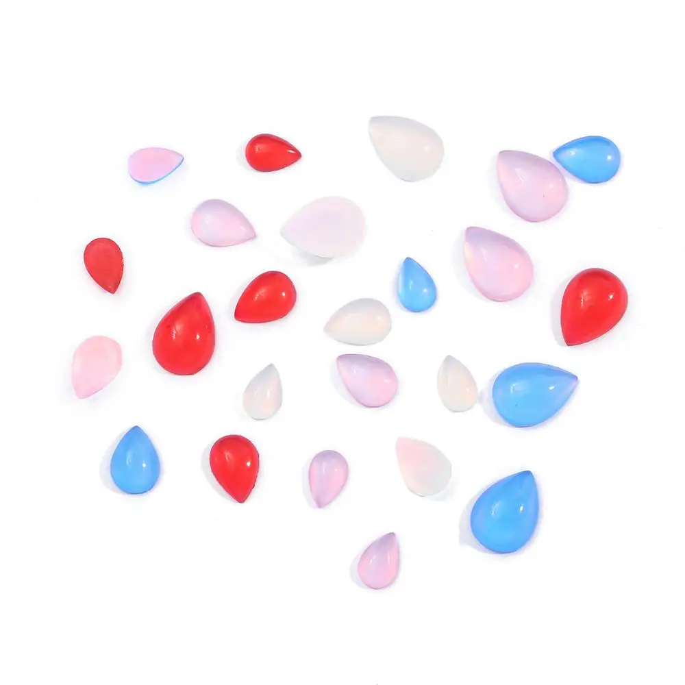 10pcs 4 colors Resin Water Drop Shape Beads Faux Cat Eye Cabochon Bead Handmade DIY Loose Bead For Jewelry Making Findings