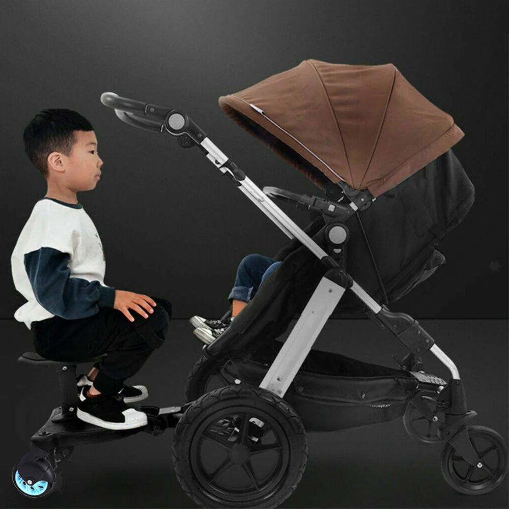 Samger Universal Stroller Board 2-in-1 Children Buggy Board With Seat Standing Board Scooter Baby Cart For Most of Strollers