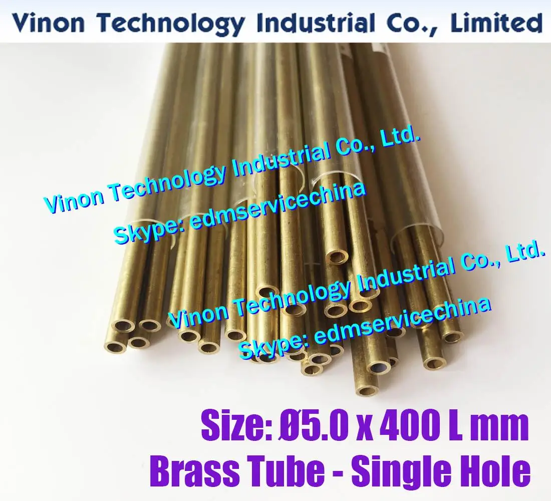 (30PCS/LOT) Ø4.9x400Lmm Brass Tube Single Hole, Brass EDM Tube Electrode,Tube Diameter 4.9mm Length 400mm for Electric Discharge