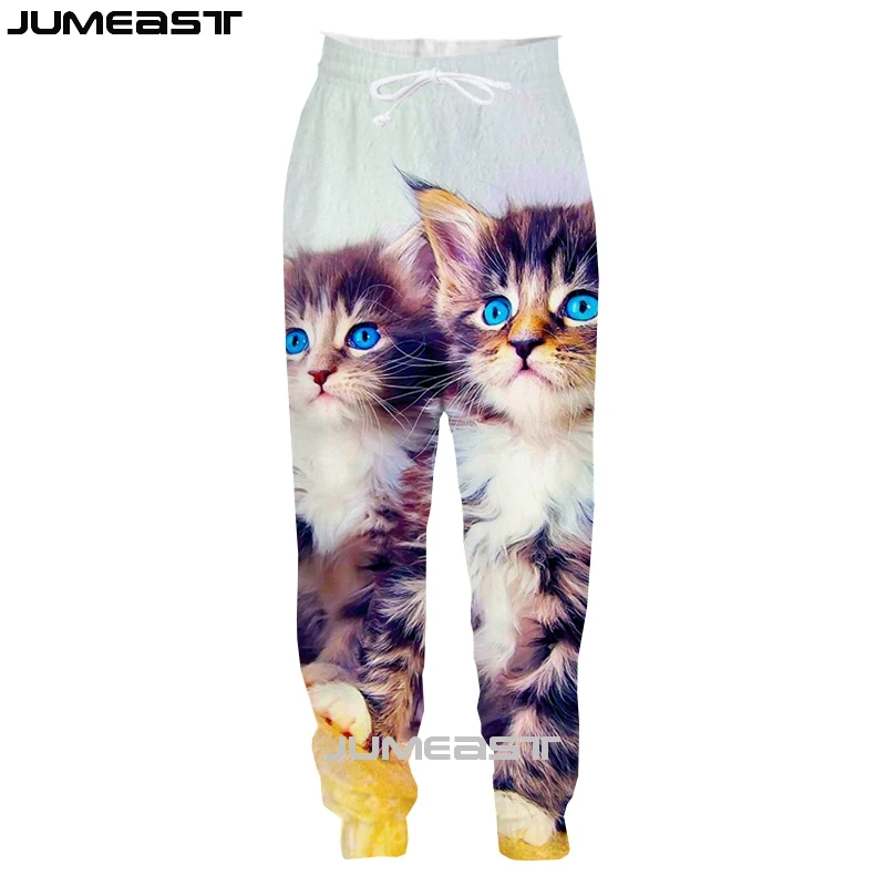 Jumeast Men Women 3D Anime Animal Cat Oversized Streetwear Harajuku Casual Long Pants Sweatpants Fashion Spring Autumn Trousers