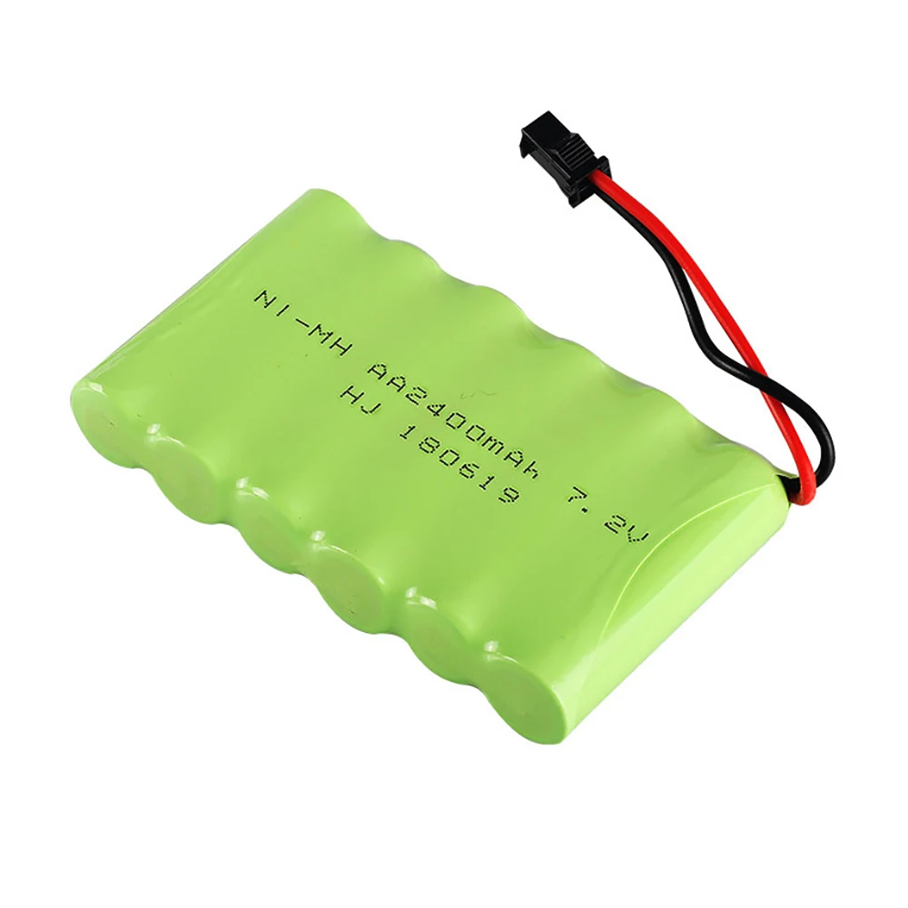 7.2v 2400mah NIMH 충전식 배터리 팩, USB 5in2 포함, RC 자동차 모델 선박 배터리 전원 Diy 모델 만들기 액세서리 보트