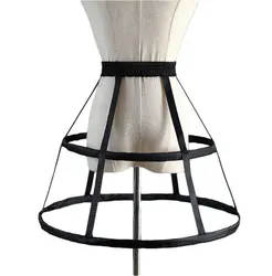 New Black  2-HOOPs Bride Hollow out Birdcage for  Bridal Crinoline Petticoats A Line Wedding Accessories Underskirt
