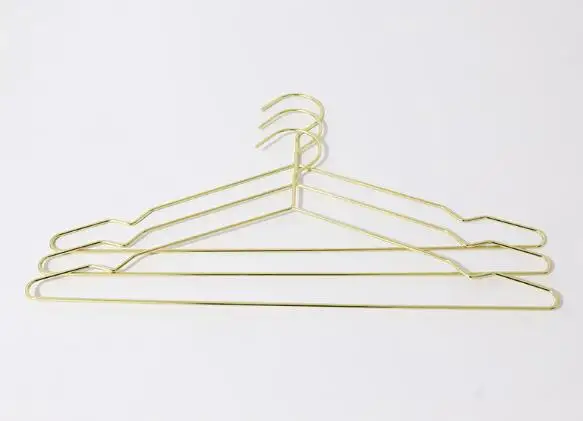 Rose Gold Metal Clothes Shirts Hanger with Groove, Heavy Duty Strong Coats Hanger, Suit Hanger