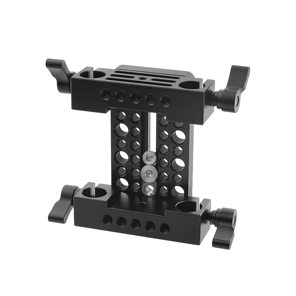 Piastra per formaggio inferiore CAMVATE con doppio supporto per asta LWS da 15mm per DSLR supporto per asta per gabbia per fotocamera DSLR C2578