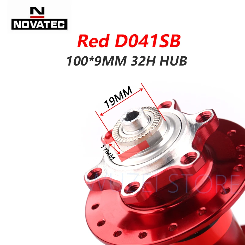 Novatec D041SB D042SB Hub MTB Bicycle Disc Card Brake Hub 28/32/36 Holes Red Black 8/9/10/11 speed Mountain bearing Hubs