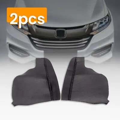 2pcs Door Armrest Replacement Cover Leather For Honda Odyssey 2011-2017 Black