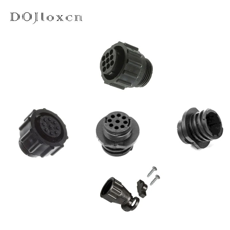 

1 Set AMP TE 7 9 Pin 206708-1 206486-2 206485-1 Circular Connector Black Male Female Plug Pilot Interface Socket With Terminal