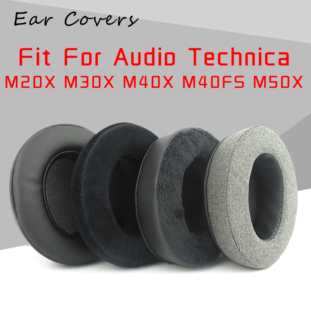 YHcouldin Wkładki douszne do słuchawek Audio Technica ATH M20X M30X M40X M40FS M50X Welurowe poduszki douszne