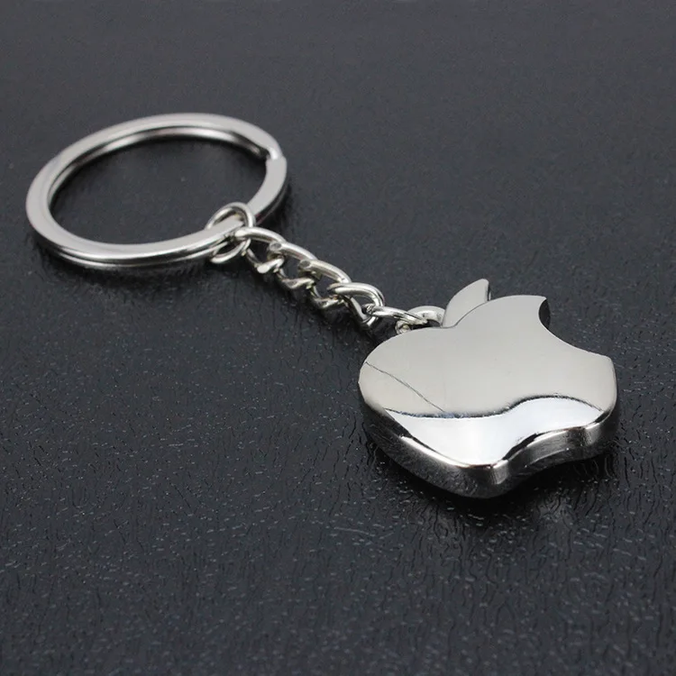 Apple Car House Keychain Pendant Plating Processing Creative Metal Zinc Alloy Car Keychain Jewelry Gift