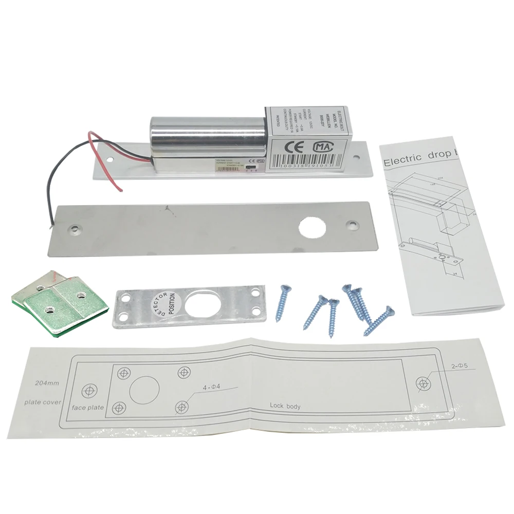 Imagem -04 - Dois Fios de Baixa Temperatura Elétrica Fechadura de Encaixe Fail Safe Eletrônico Fechadura da Porta do Parafuso Dc12v