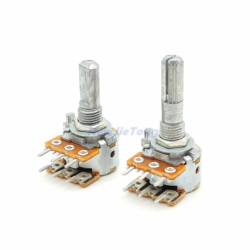 1pc RK163 50KAx2 Audio Amplifier Amp Volume Dual-unit Rotary Potentiometer Japan ALPS 16-type A50K DIY HIFI