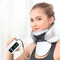 Electric neck cervical traction device adjustable inflatable collar household massage Spondylosis Collar Hanging Neck frame