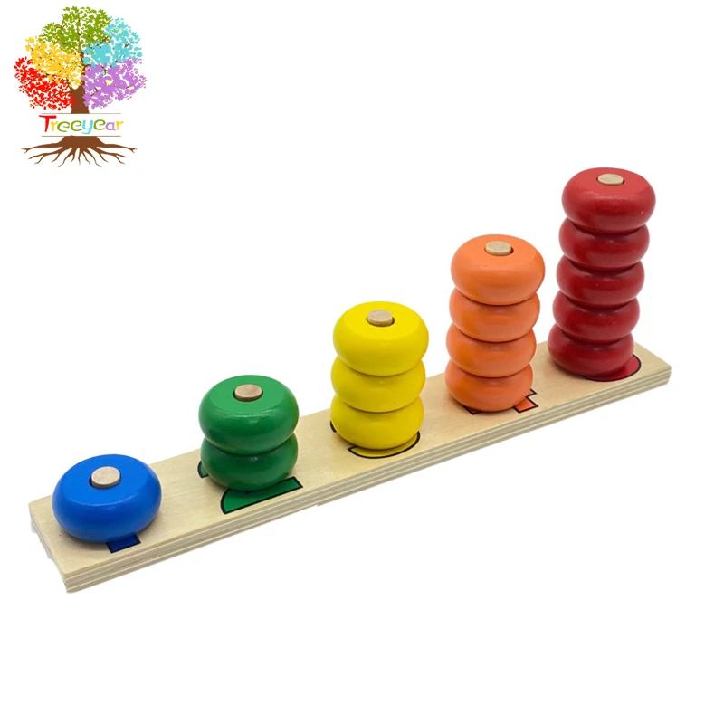 

Treeyear Baby Toy Montessori Counting Disks Stacking Sorting Board Building Early Childhood Education Preschool Kids Brinquedos