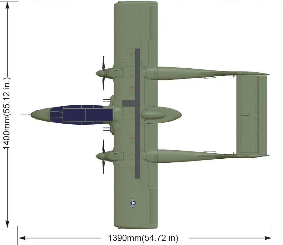 Freewinf Flight Line RC Plane 1400mm Wingspan OV-10A Bronco PNP Twins Motor  World WarII Aircraft RC model EPO Airplane Model