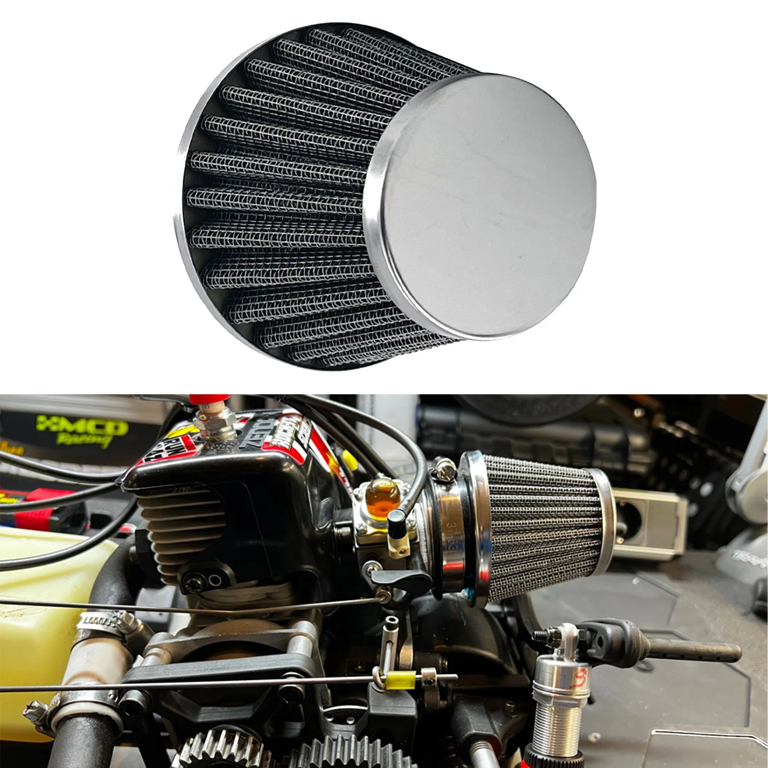 35/39/42/44/48/50/52/54/60MM Universal Mushroom Head Carburetor Intake Air Filter Clamp On Air Filter Cleaner