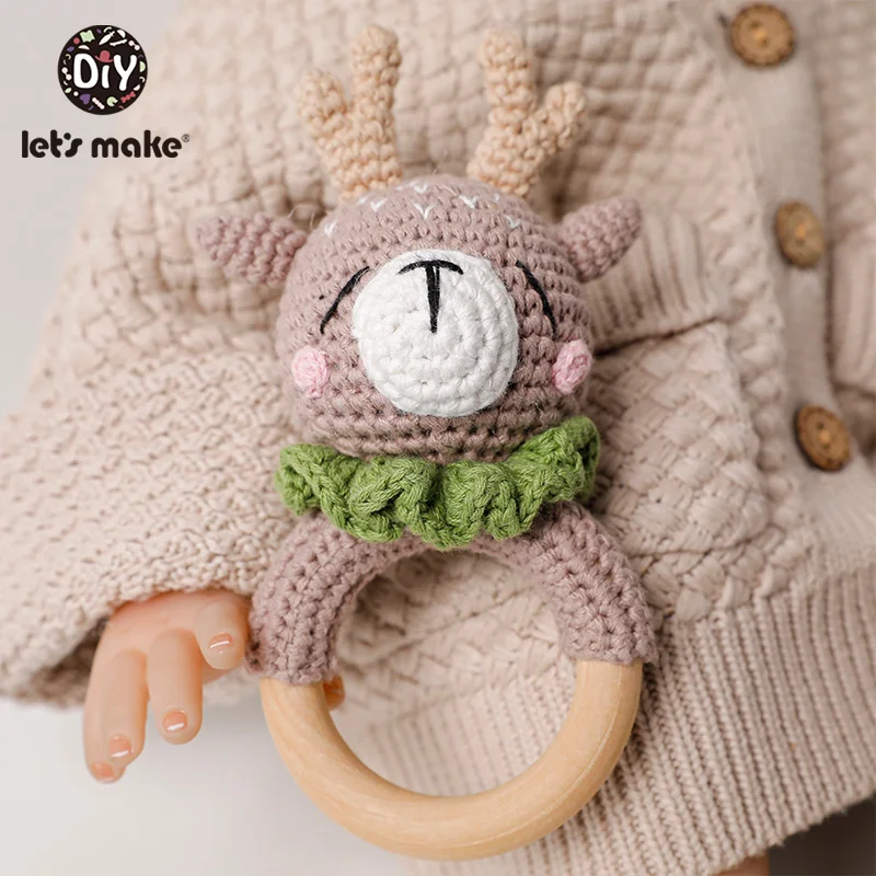 1 Móc Amigurumi Móc Bằng Voi Con Cú Lục Lạc Chuông Tùy Chỉnh Sơ Sinh Núm Vú Giả Kẹp Montessori Cho Bé Đồ Chơi Giáo Dục Cho Bé Lục Lạc Sản Phẩm