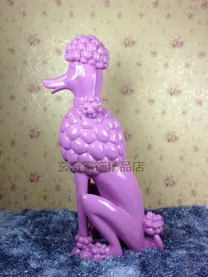 Large animal dog Poodle Dog house Modern floor ornaments Office shopping mallHotel Craft soft statue Sculpture decoration