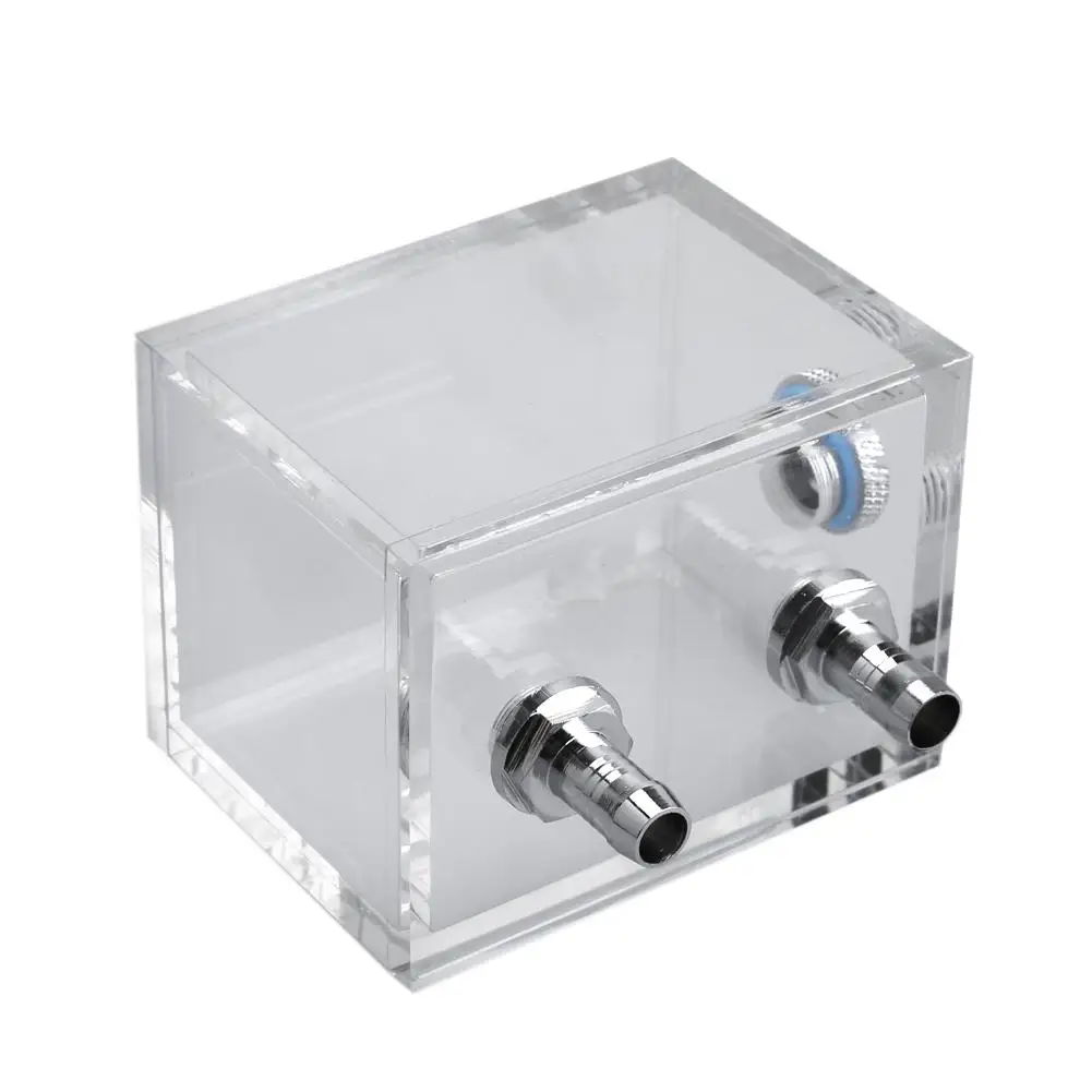 200ML Water Tank G1/4 2 thread for PC Water Cooling System with 2pcs Tube Connecters 1pc Block for PC Cooling Fan