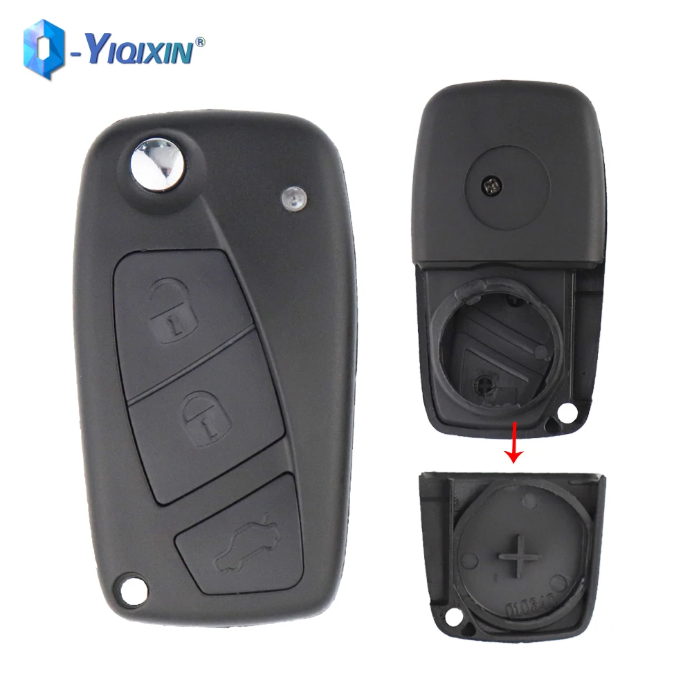 

YIQIXIN Folding Key Shell Replacement 3 Button Case Cover For Fiat 500 Panda EVO Idea Punto Ducato Stilo Doblo Bravo Fiorino Fob