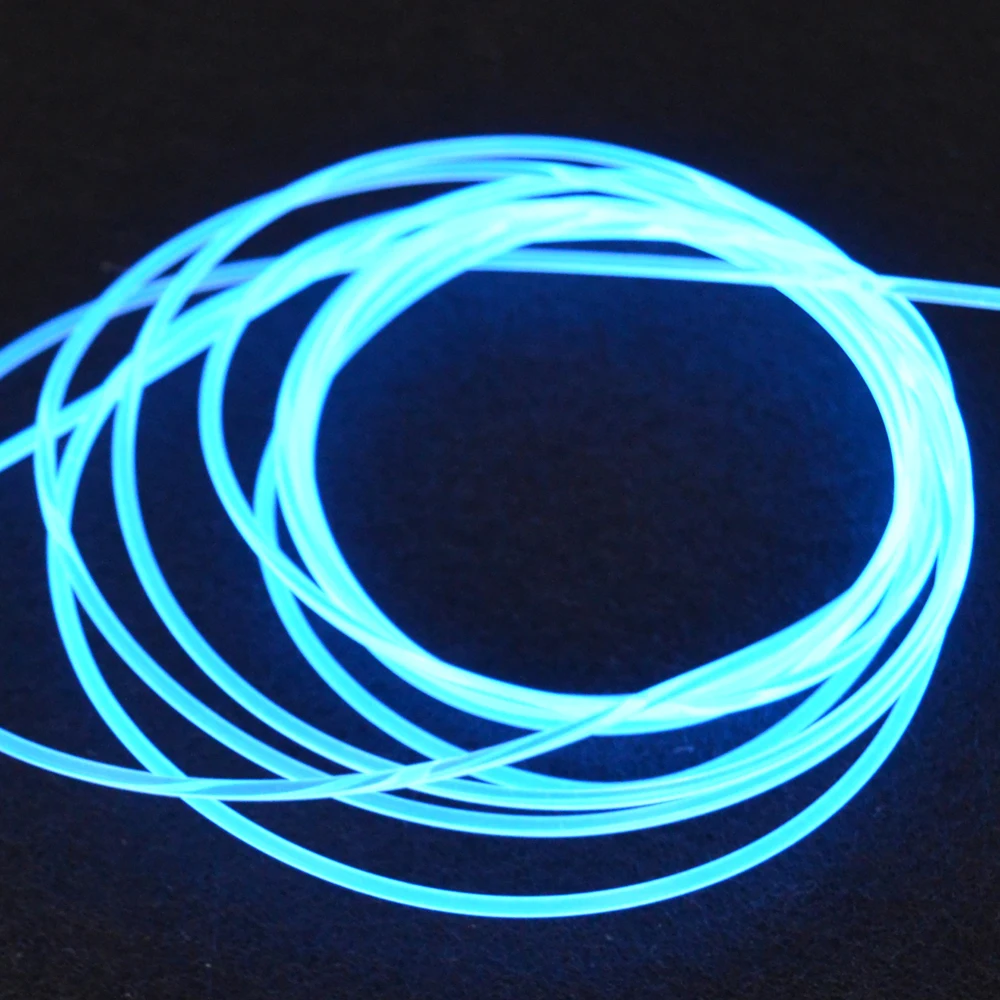 PMMA Side Glow Fiber Optic Lighting 2/3/4mm Diameter Solid Core Optic Cable for Led Lights