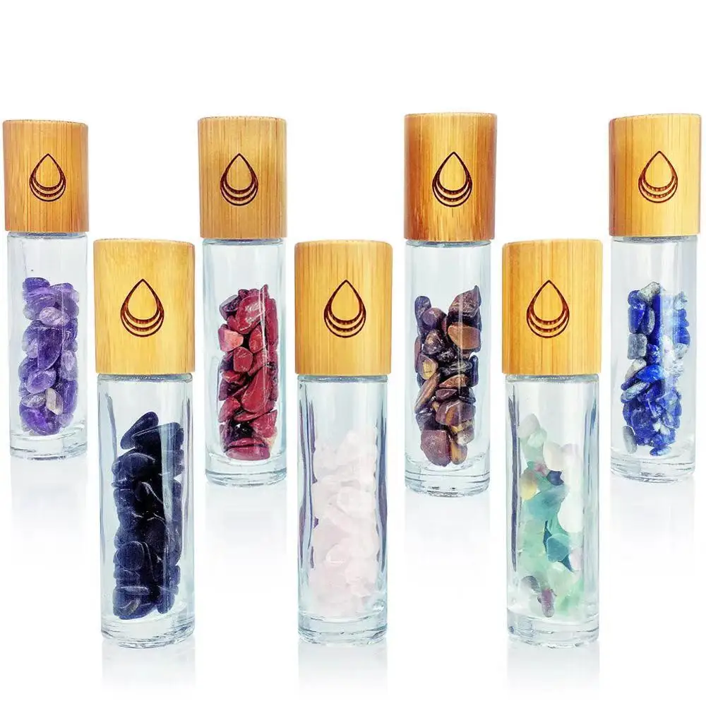 

Wholesale 10ml Skin Care Empty Luxury Perfume Bottles With Bamboo Cap Essential Oil Glass Bottles Lip Gloss Tubes Packaging