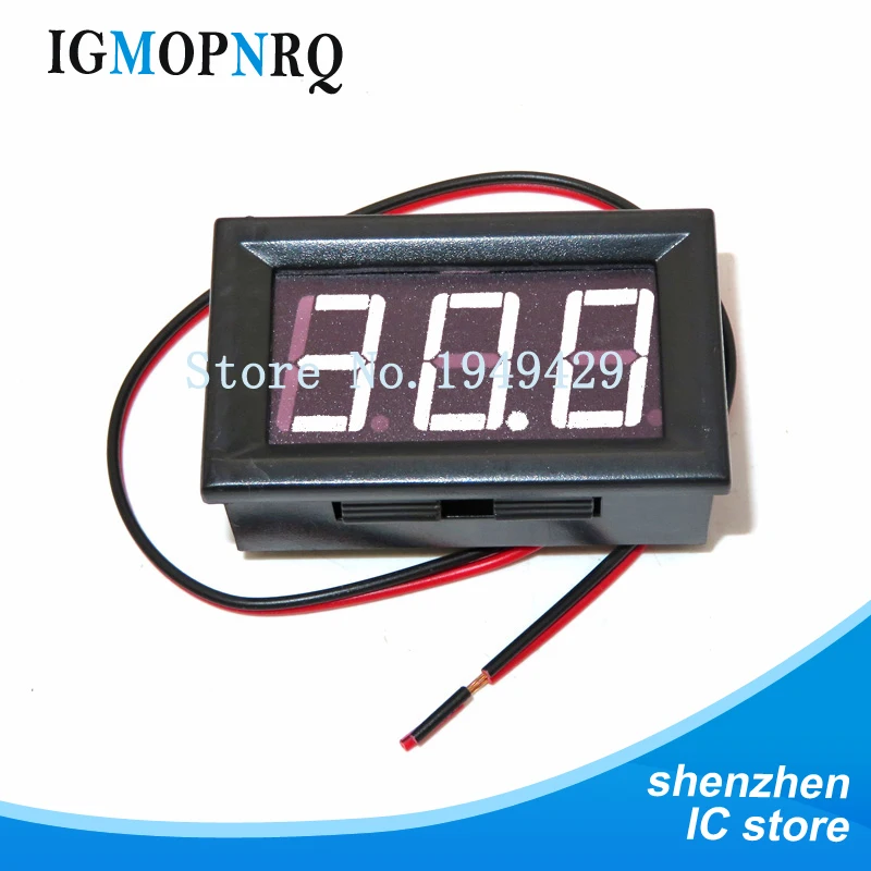 2 Wires 0.56 inch Digital Voltmeter 4.5-30V / DC4.5-30V Red blue white green orange LED Vehicles Motor Volt Voltage Panel LED