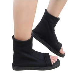 Japan Anime Cosplay Shoes Men Women Black Blue White Cotton Soft Sandals Boots Halloween Costume Christmas Party Shoes Footwear