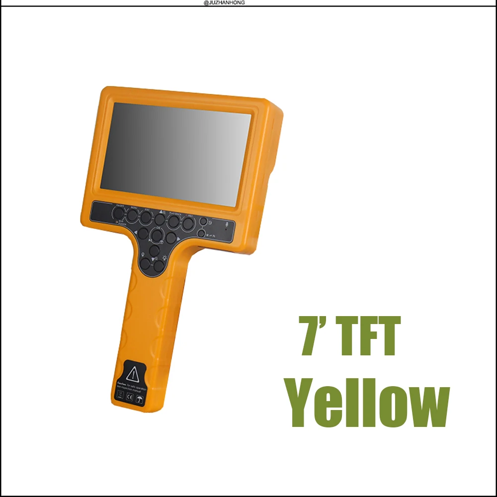 7'TFT Hand Held Monitor For WOPSON JZHTOP Handheld Pipe Drain Sewer Inspection Camera System Replace Repair Screen Black Yellow