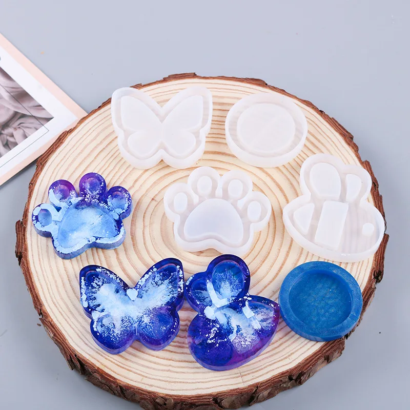 Butterfly Round Bee Shaped Shake Mold DIY Handcraft UV Resin Epoxy Resin Molds Jewelry Accessories for Making Pendant Keychain