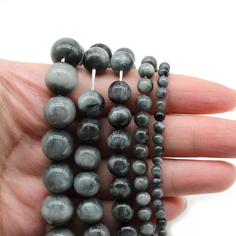 AAA Natural Eagle Eye Falcon Eye Stone Beads For Jewelry Making  Diy 4/6/8/10/12mm Round Spacer Beads Bracelets Accessories 15‘’