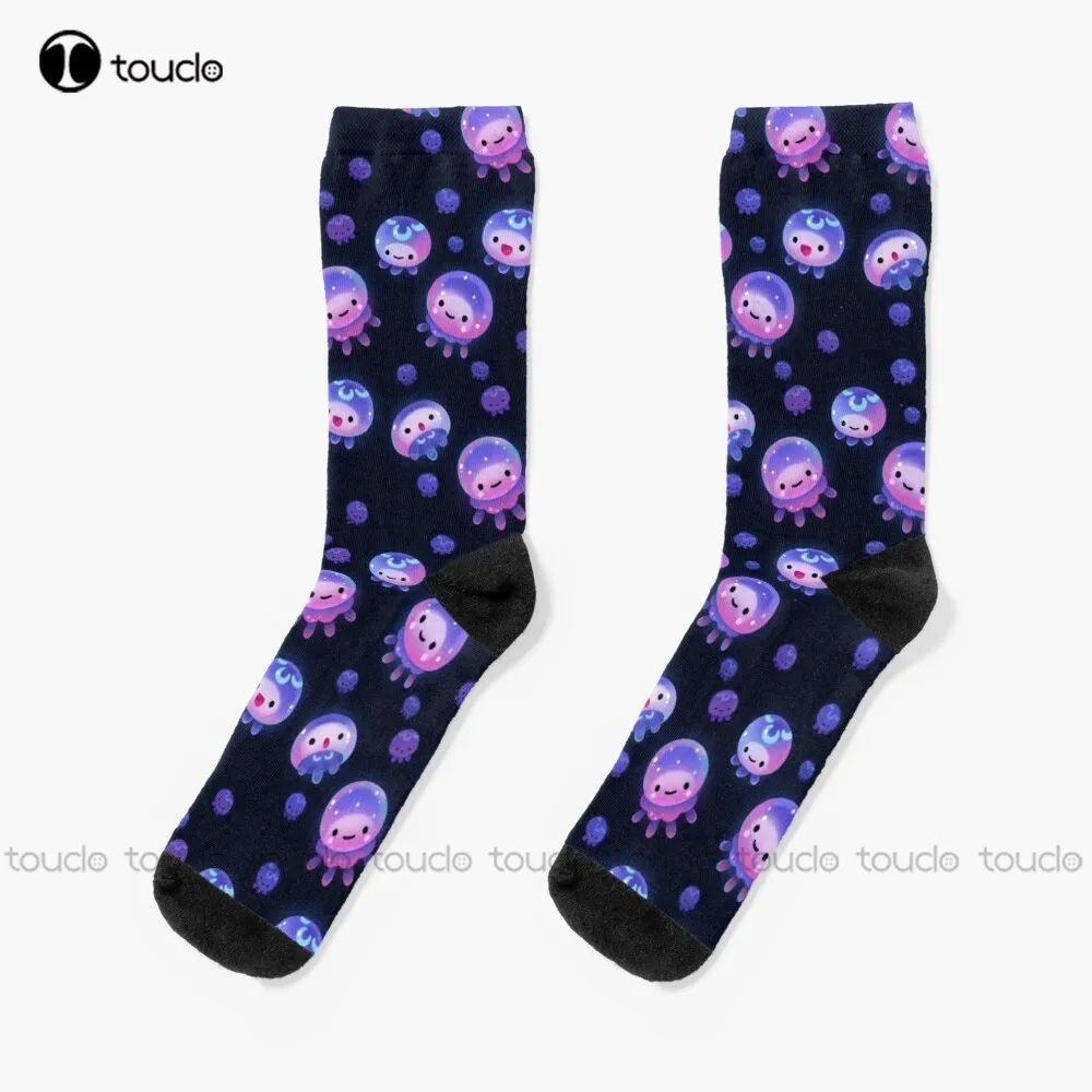 

Baby Jellyfish Socks White Long Socks Personalized Custom Unisex Adult Teen Youth Socks 360° Digital Print Hd High Quality